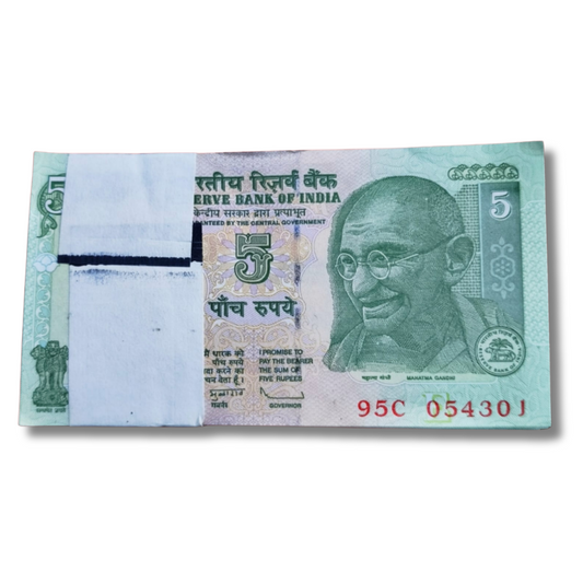 Rs 5 Note Packet – Serial 054301 | 054321 Reverse Ladder Number