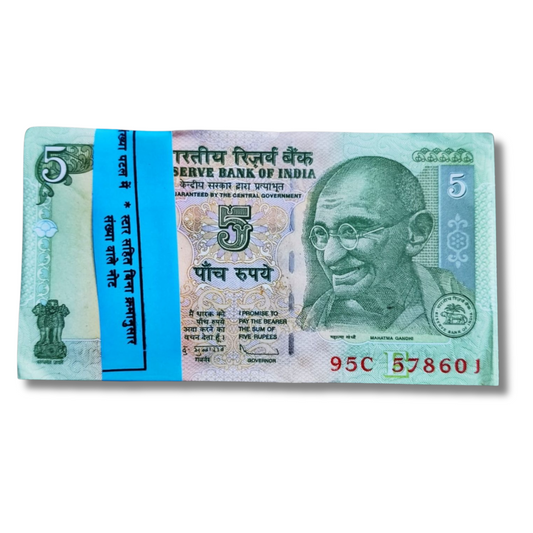 Rs 5 Note Packet – Serial 578601 | Includes 786 Bismillah Holy Number