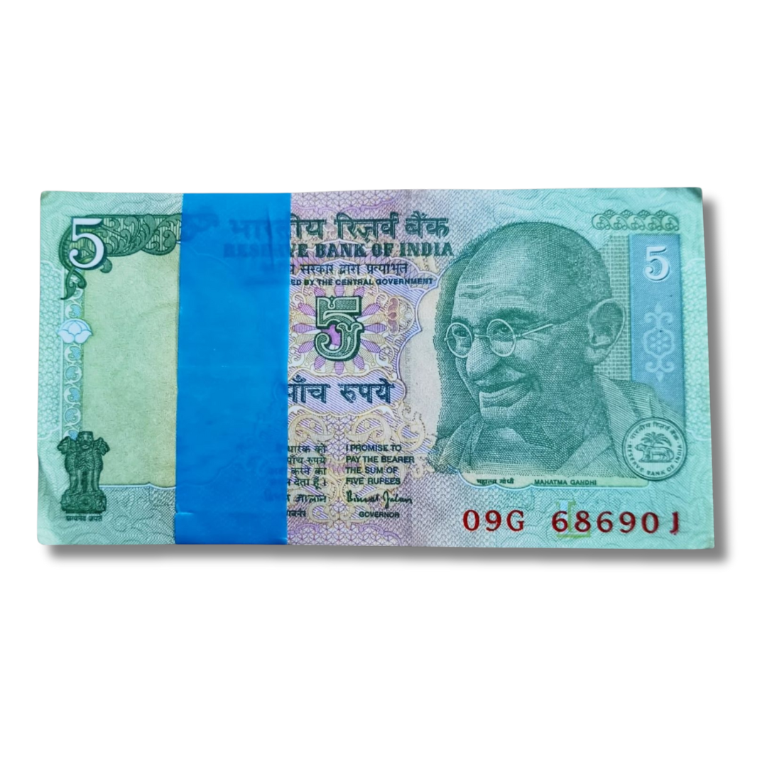 Rs 5 Note Packet – Serial 686901 with 686970 | Bimal Jalan