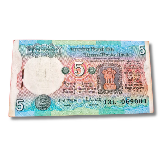 Rs 5 Tractor Fancy Note Packet – Serial 069001 | Includes 069069 Doubling & 069007 James Bond Number