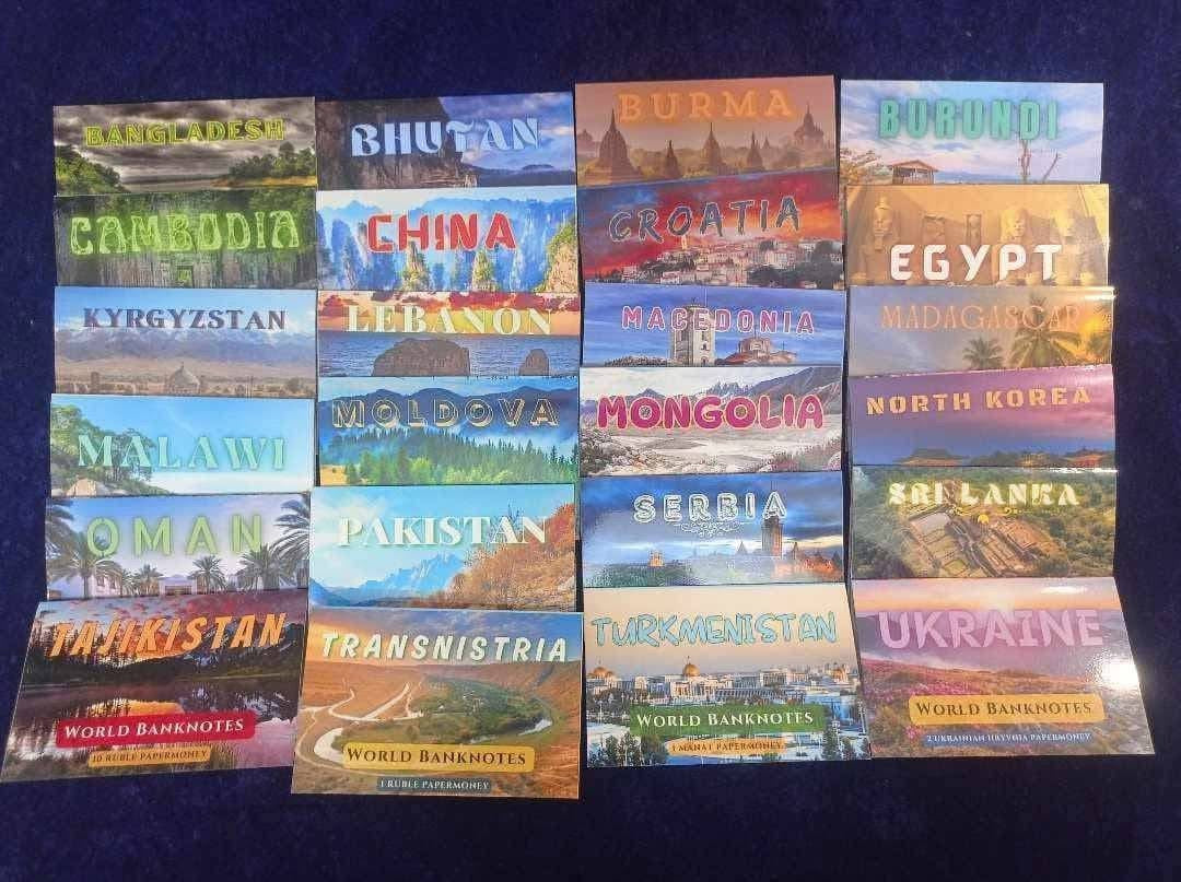 SET OF 50 DIFFERENT COUNTRY BANKNOTES WITH BEAUTIFUL FOLDER.. - Collection Bazzar