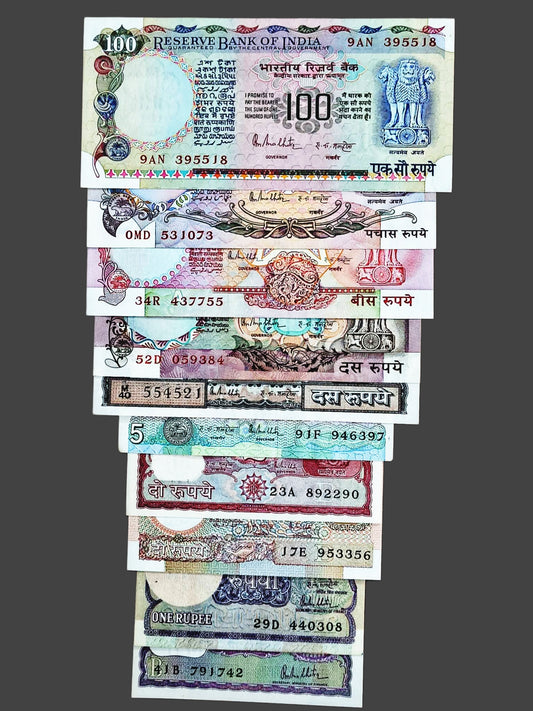 SIGNATURE SET OF R. N. MALHOTRA WITH (10) NOTES rare collection - Collection Bazzar