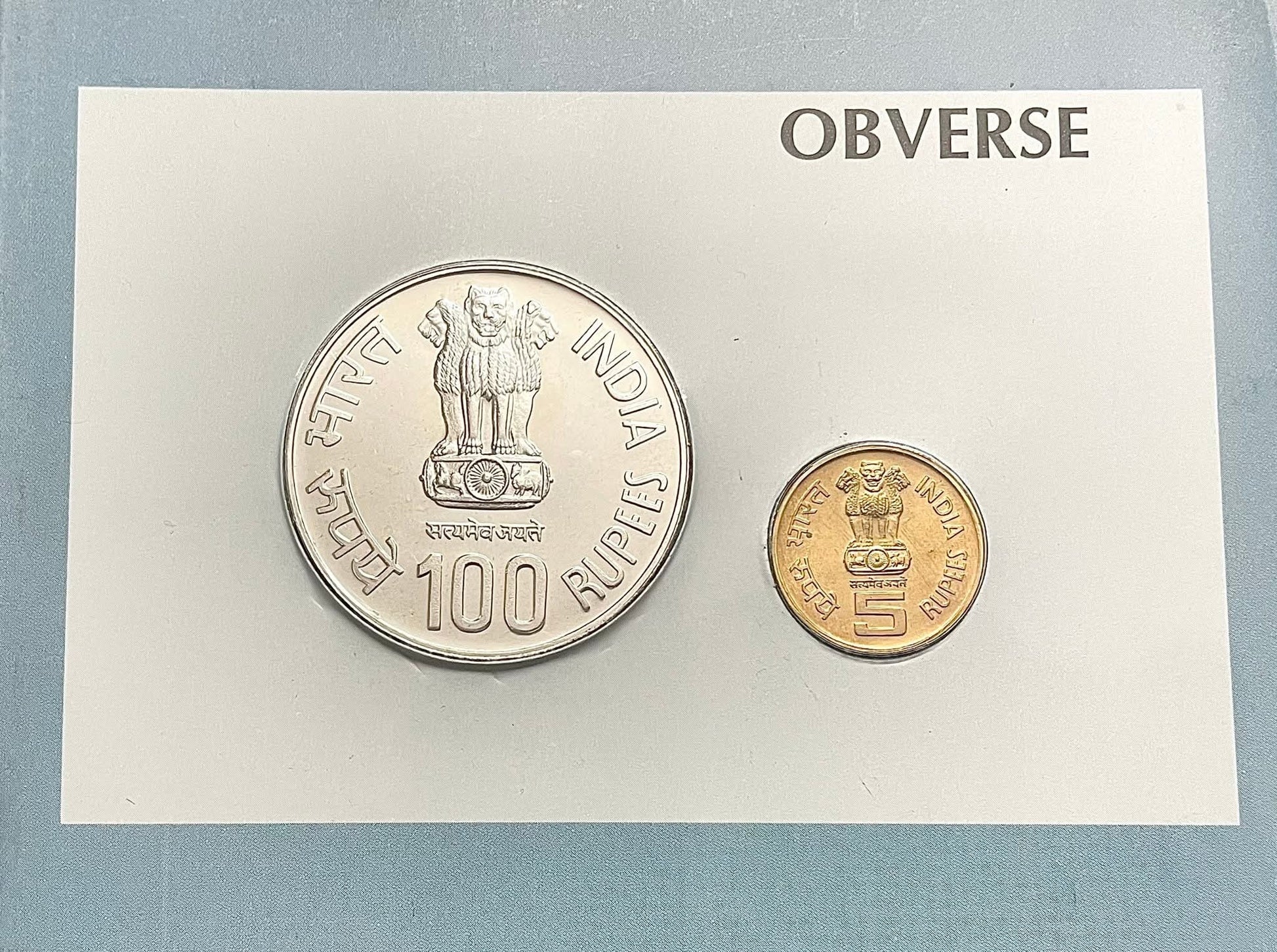 Saint Alphonsa Birth Centenary Commemorative Coin Set | ₹100 & ₹5 UNC | Government of India Mint

