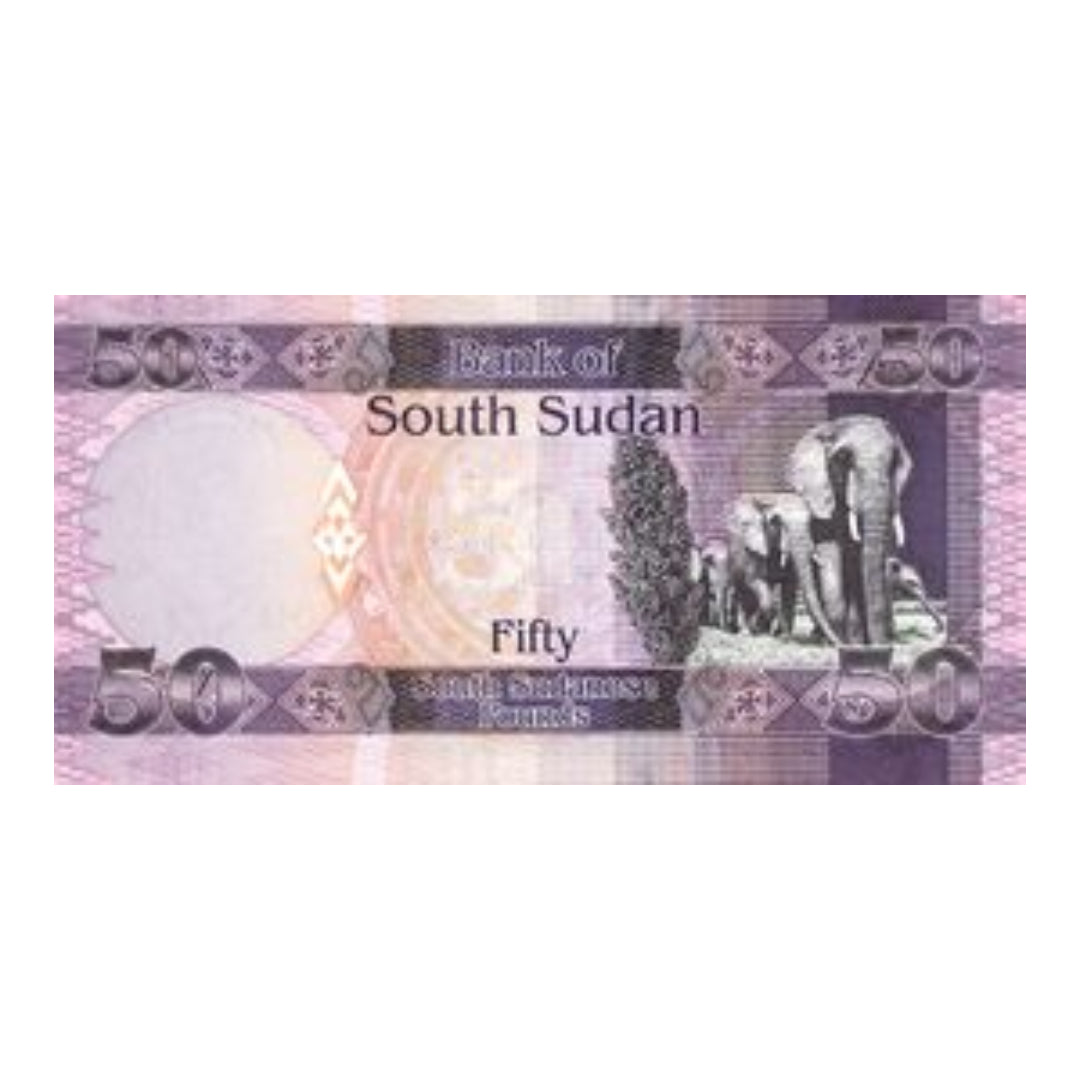 South Sudan 50 Pounds Banknote On Back  Dr. John Garang de Mabio - Collection Bazzar