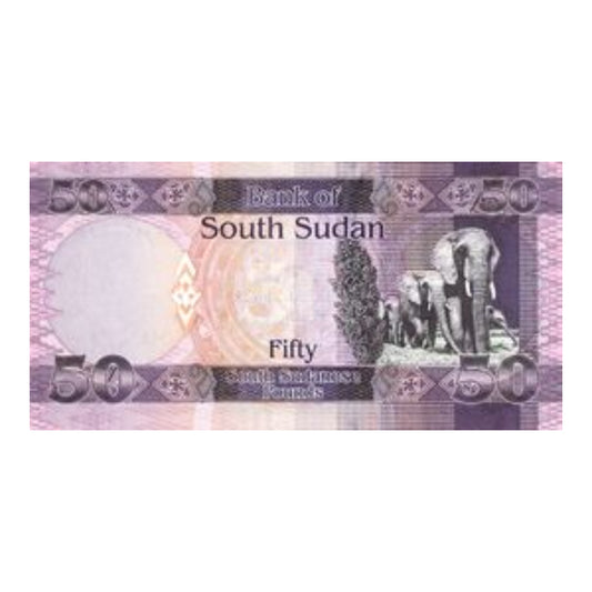 South Sudan 50 Pounds Banknote On Back  Dr. John Garang de Mabio - Collection Bazzar