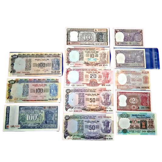 Super Fancy Set – All Variants Signed by I.G. Patel | ₹1, ₹2, ₹5 Notes | Collector’s Set