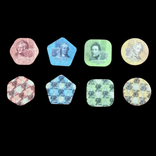 Transnistria Coins plastic currency in colourful 4 different patterns - Collection Bazzar