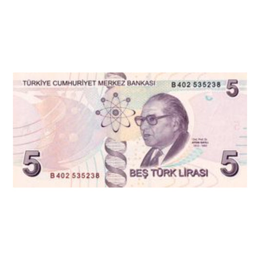 Turkey 5 Türk Lirası Central Bank Of Turkey - Collection Bazzar