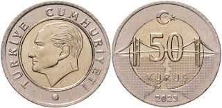 50 kurus turkey coin collectible - Collection Bazzar