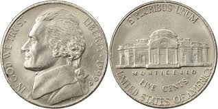 5 cents united states of America coin - Collection Bazzar