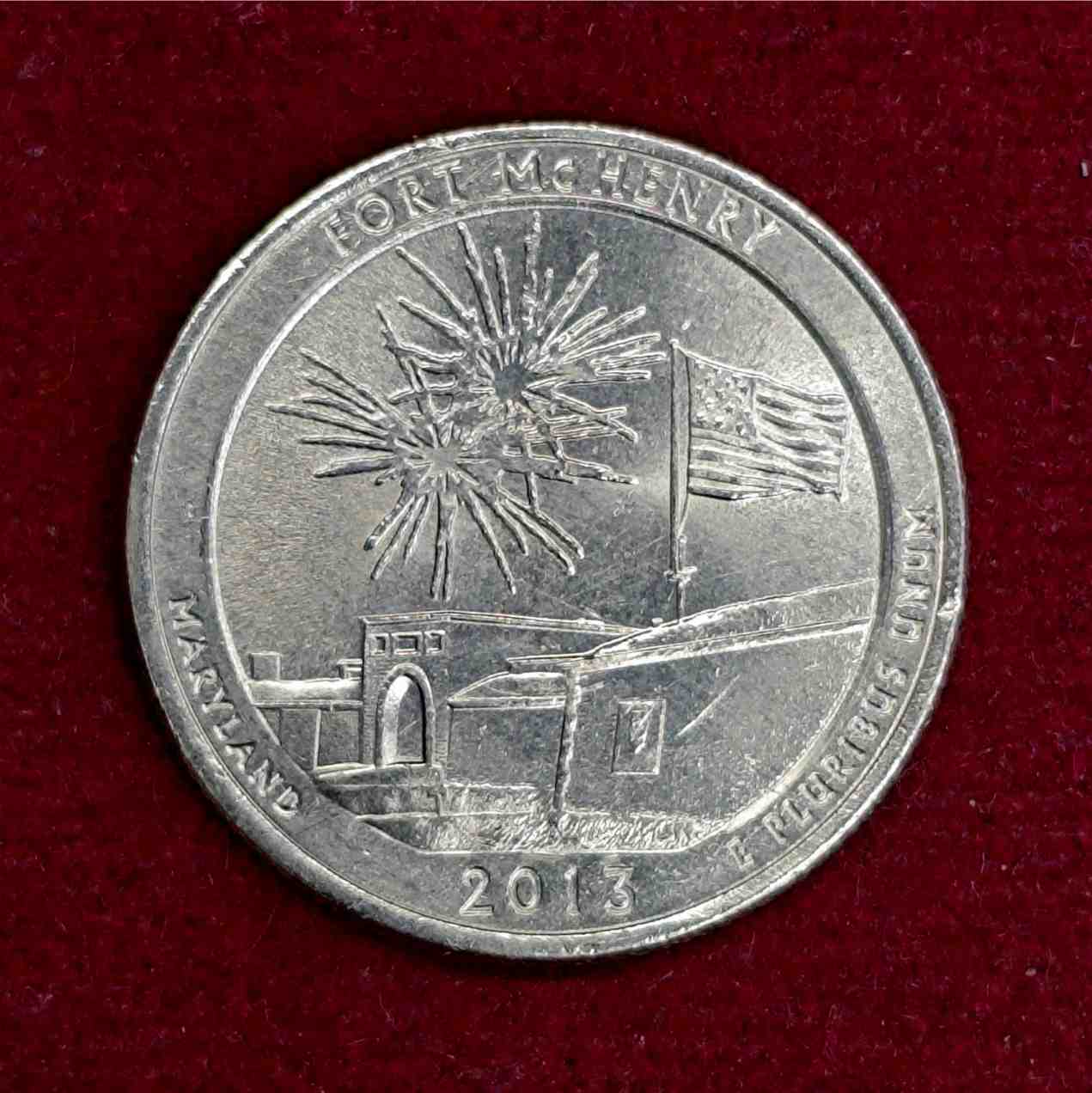 Quarter Dollar Coin (USA) 1/4 Dollar Fort McHenry, Maryland 2013 Coin