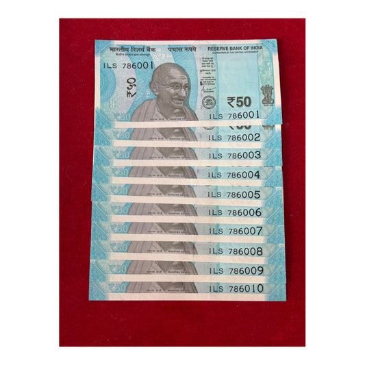 50 Holy 786 Consecutive Notes Set (786001–786010) collectible