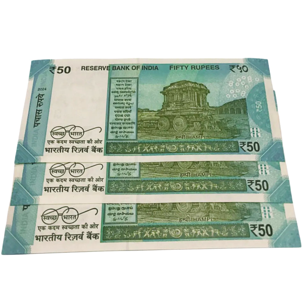 Rs 50 semi fancy number lot of 3 notes superb for collection low rate grab it