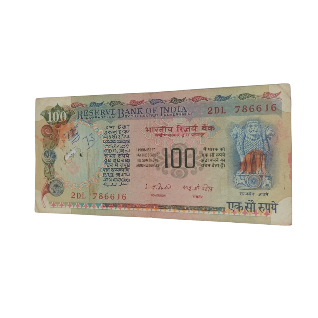 Rs 100 Note Serial 786616 Pink Beauty Starting 786 Holy Number | Signed by I G Patel Rare Collectible items