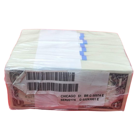 $1 One Dollar Note – Complete Serial Rim | Seal Pack | GEM UNC Condition