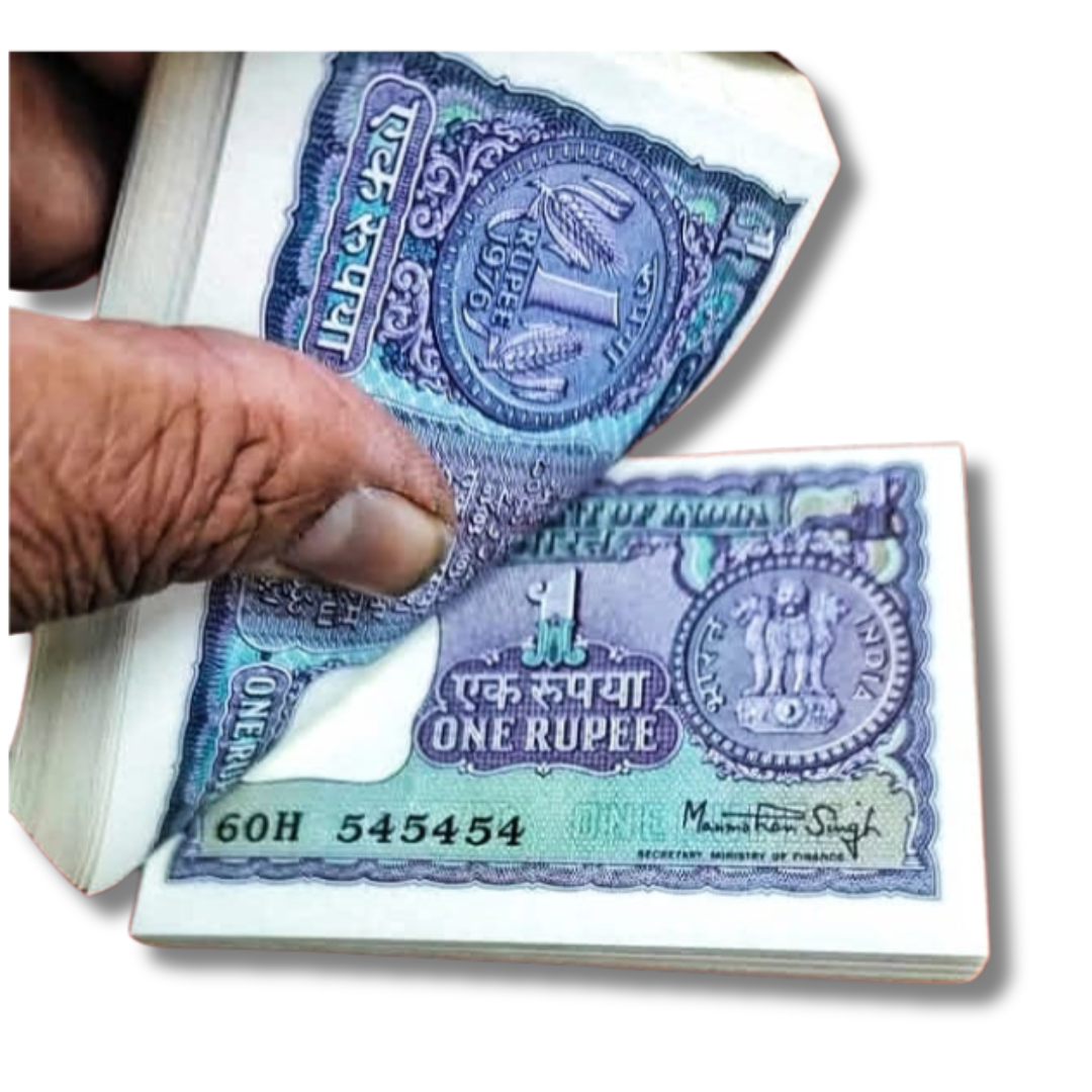 Rs 1 Old Note – Prefix 60H | 545454 Super Fancy Number Included | Manmohan Singh