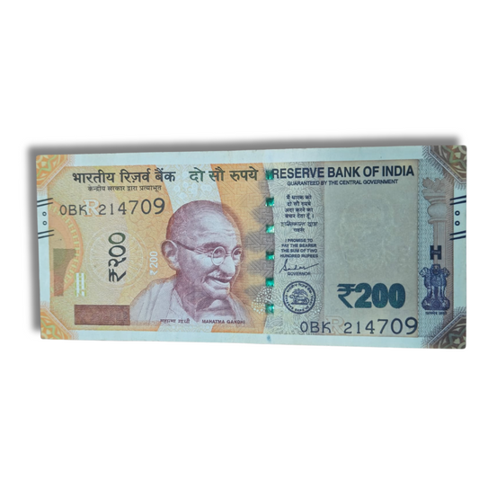 Rs 200 Error Note  Multi-Color Printing (200, 500 & 10 Mix) – Sheet Paper Error Collectible Item