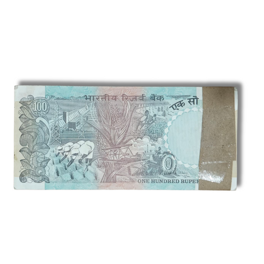 ₹100 Agriculture Note – Pink Beauty | Old Issue | Ending 786 Bismillah Number Note Included
