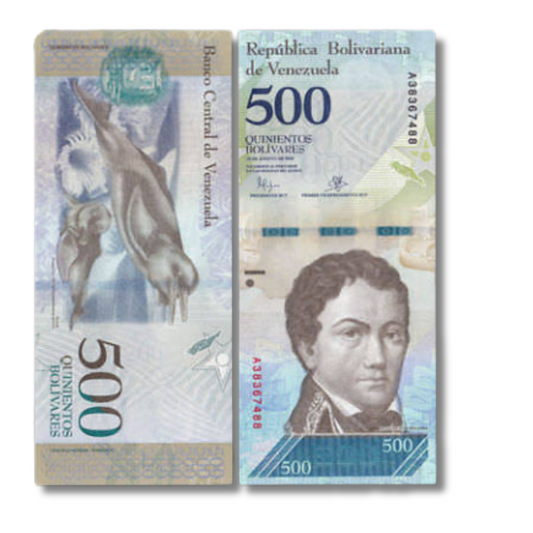500 Bolivares Venezuela unc condition