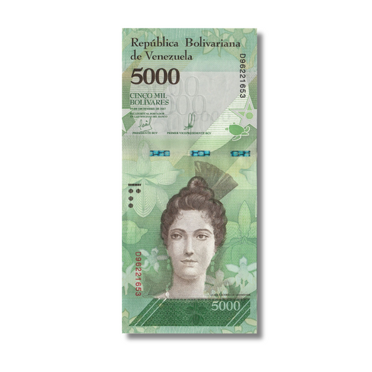 5000 Bolivares Venezuela unc condition