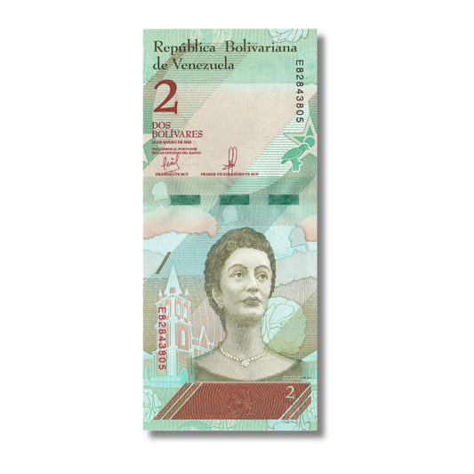 2 Bolivares Venezuela unc condition