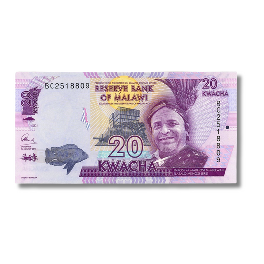20 kwacha malawi unc condition