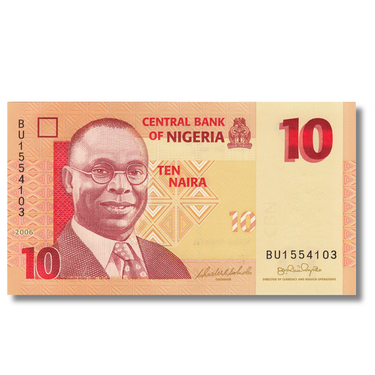 10 Naira bank of Nigeria unc condition