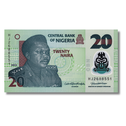 20 Naira Central bank of Nigeria unc condition