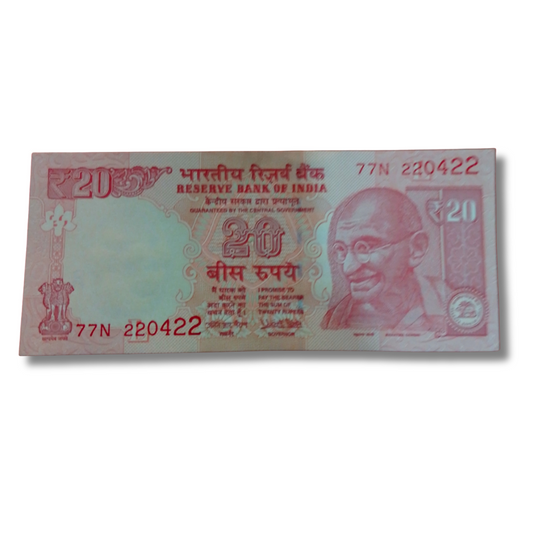 Rs 20 Old Telescopic Birthday 22.04.22 Governor Urjit Patel Excellent Condition