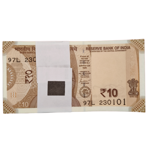 ₹10 Birthday & Anniversary Note Packet – Prefix 97L Serial 230101 | 23 January 2001 | GEM UNC | Shaktikanta Das