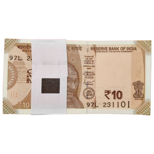 ₹10 Birthday Note Packet – Prefix 97L Serial 231101 | 23 November 2001 | GEM UNC | Shaktikanta Das