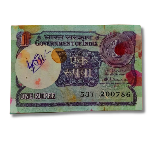 Rs 1 Small Coin Birthday 20.07.86 Ending 786 Holy Bismillah Number Governor S Vaikatraman Good Condition