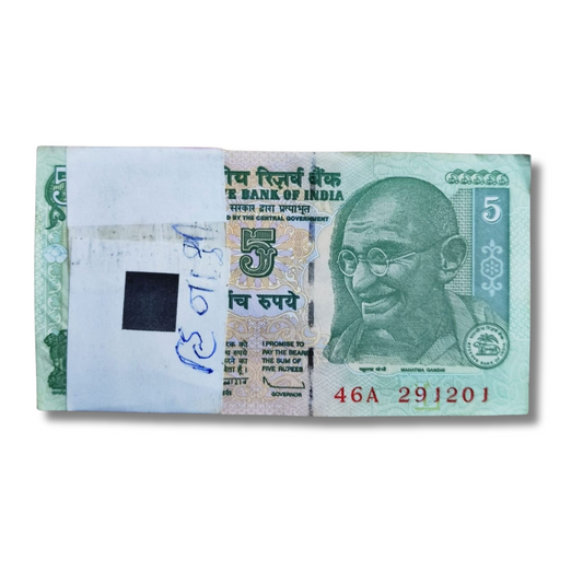 Rs 5 Serial Birthday Packet 29.12.01 Number Governor Subbarao Excellent Condition