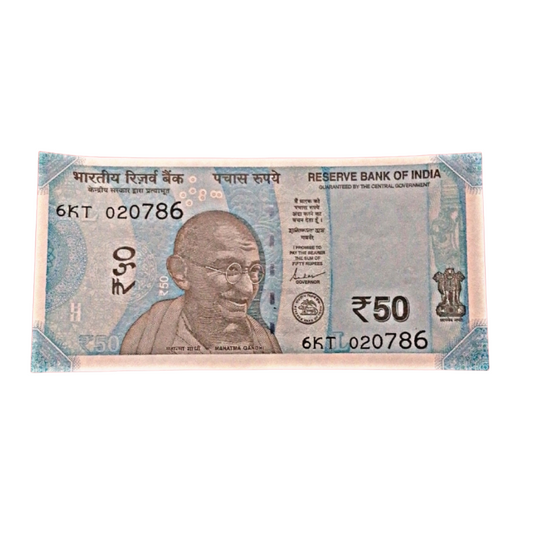 Rs 50 New Birthday 02.07.86 Plus Ending 786 Bismillah Holy Number Governor Shakti Kant Das Excellent Condition