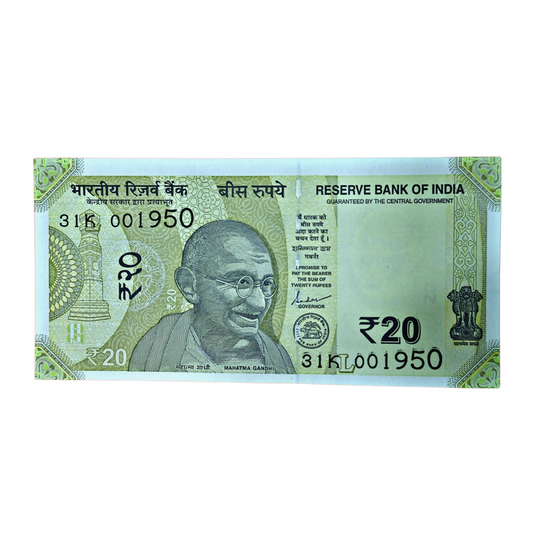 Rs 20 New 001950 Year Of Republic Day  Governor Shakti Kant Das Gem Unc Condition