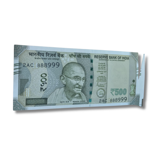Rs 500 extra paper error 888999 governor shaktikant das unc condition
