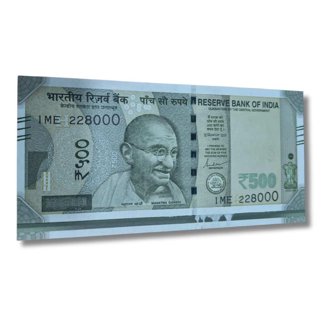 Rs 500 extra border error  down side governor shaktikant das unc condition