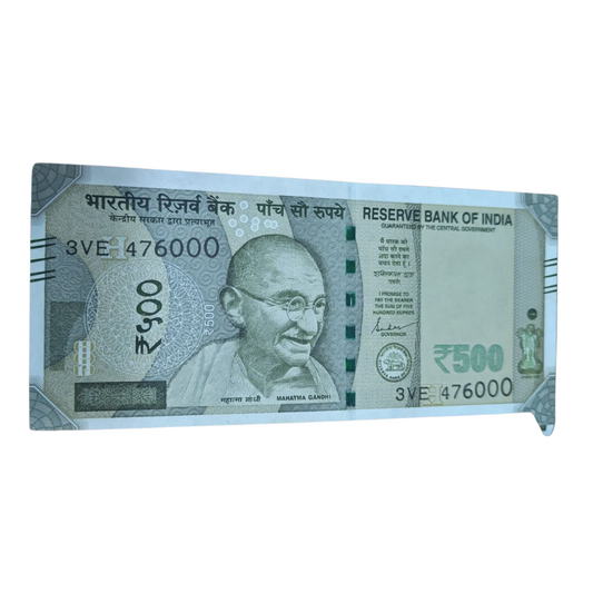 Rs 500 new 476000 extra paper error governor shaktikant das unc condition