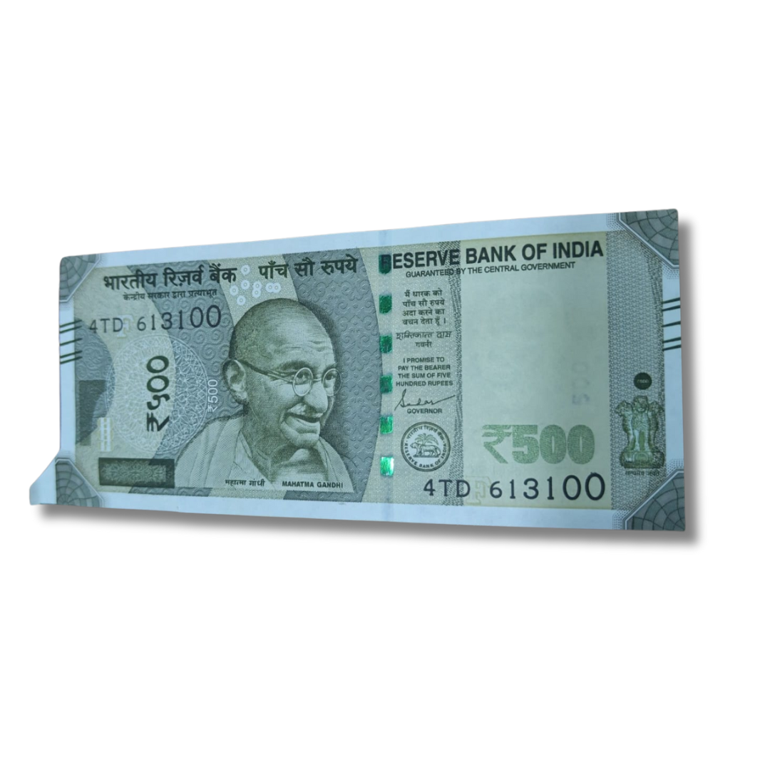 Rs 500 new 613100 extra paper error governor shaktikant das unc condition