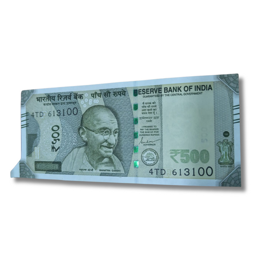 Rs 500 new 613100 extra paper error governor shaktikant das unc condition