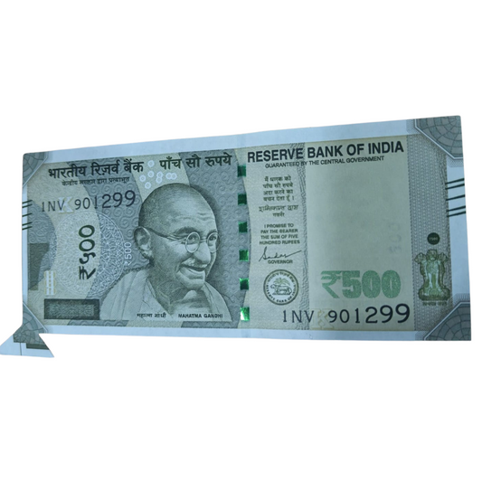 Rs 500 New 901299 Extra Paper Error Governor Shaktikant Das UNC Condition