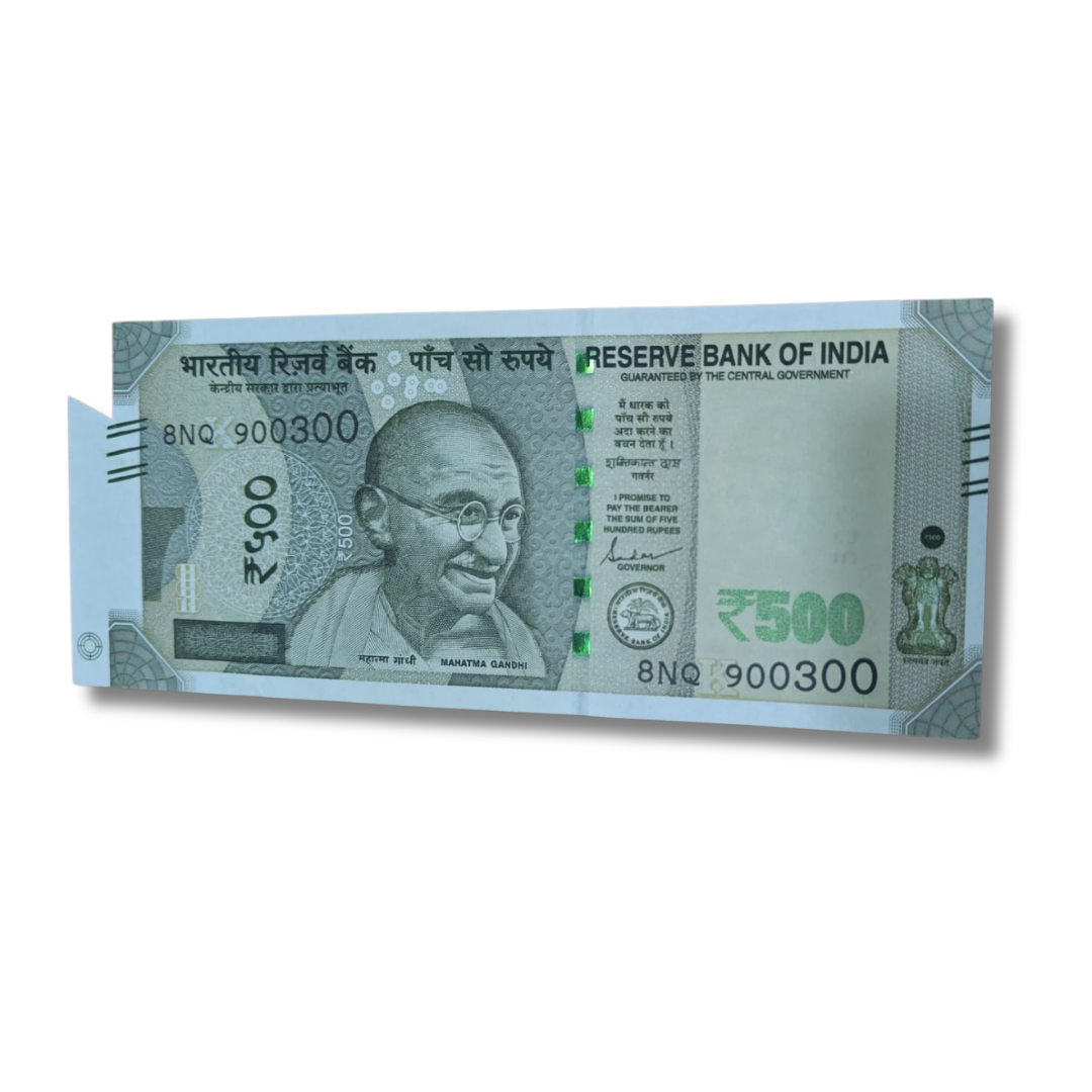 Rs 500 New Extra Paper Error 900300 Governor Shaktikant Das UNC Condition