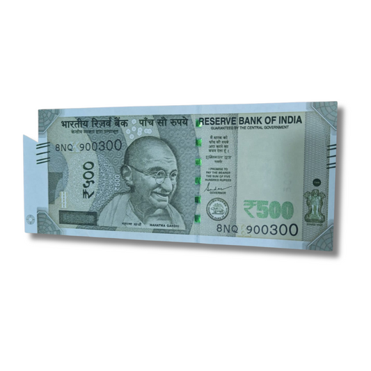 Rs 500 New Extra Paper Error 900300 Governor Shaktikant Das UNC Condition