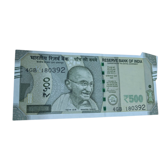 Rs 500 New Extra Paper Error 180392 Governor Shaktikant Das Unc Condition