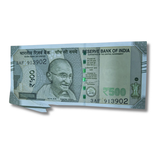 Rs 500 New Extra Paper Down Left Side 913902 Governor Shaktikant Das Unc Condition