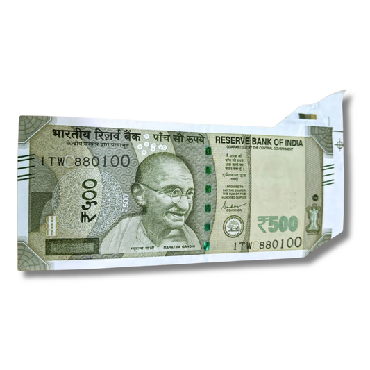 Rs 500 New 880100 Extra Paper Error Governor Shaktikant Das UNC Condition