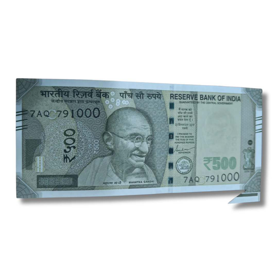 Rs 500 Extra Paper Error 791000 Governor Shaktikant Das UNC Condition