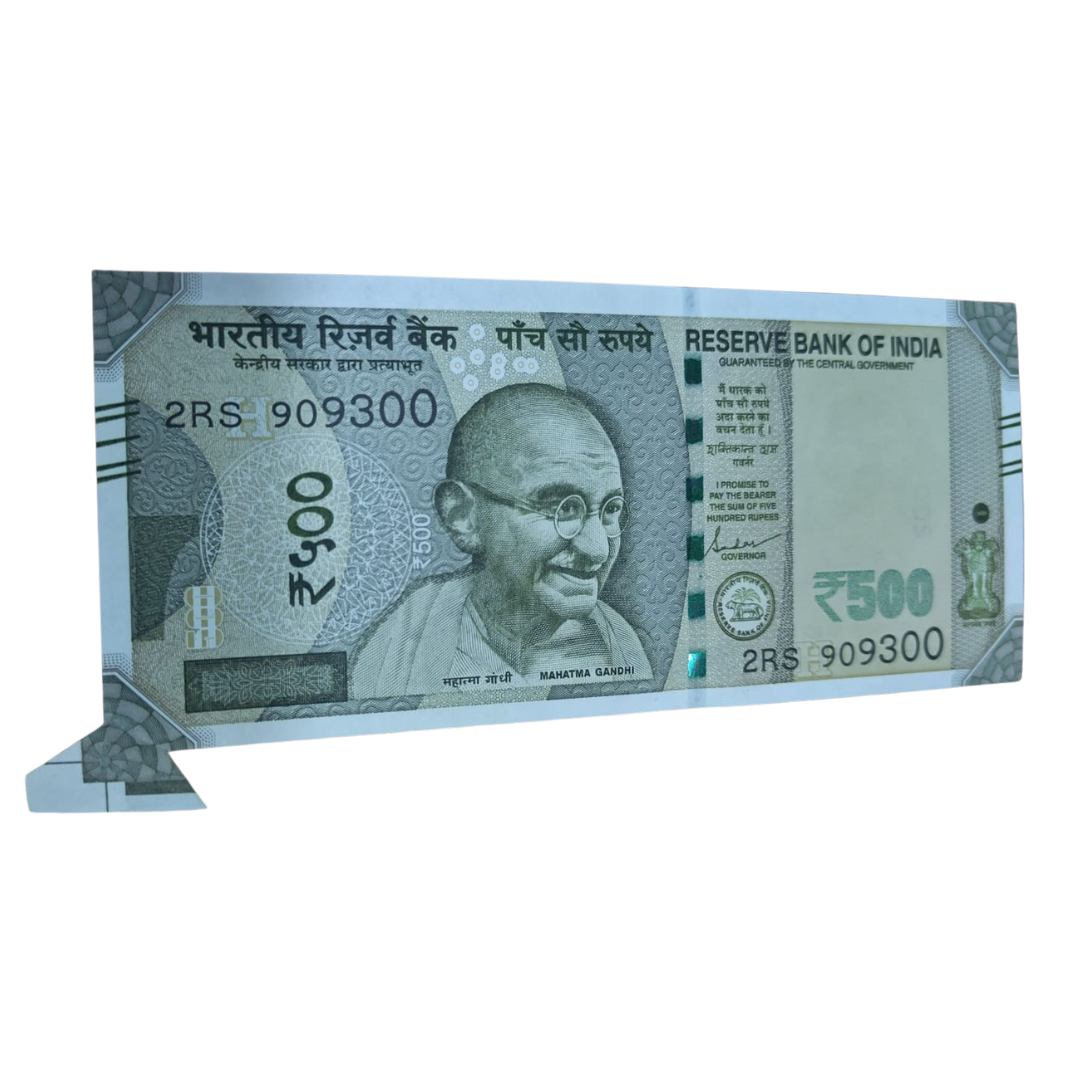 Rs 500 New 909300 Extra Paper Tail Error Governor Shaktikant Das Unc Condition