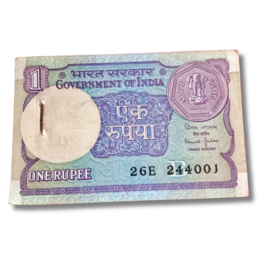 Rs 1 Small Coin Holy Number Starting 244001 Bimal Jalan Sign Gem Unc Packet