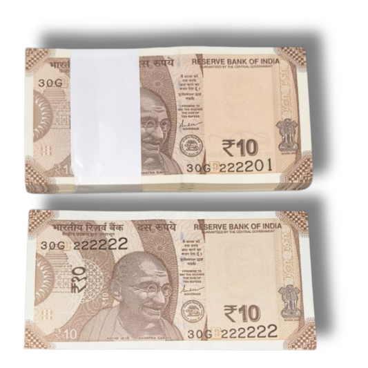 Rs 10 Note Super Fancy Note Packet 222201 with 222222 100 Notes